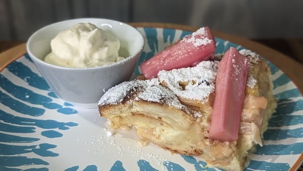 Wade Murphy's spring bread & butter pudding