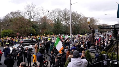 Anti-immigration protesters in Dublin: 'Ireland is no exception, as many low and middle-income voters are disaffected with mainstream political parties'.