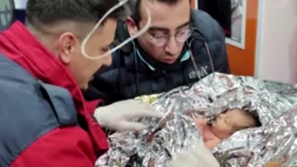Following the rescue of baby Yagiz, teams also pulled his mother to safety