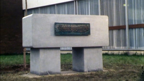 Stardust memorial at Coláiste Dhúlaigh, Coolock, County Dublin in 1983.