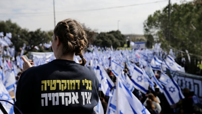 Mass Protest Against Israeli Judicial Reform Plans 0791