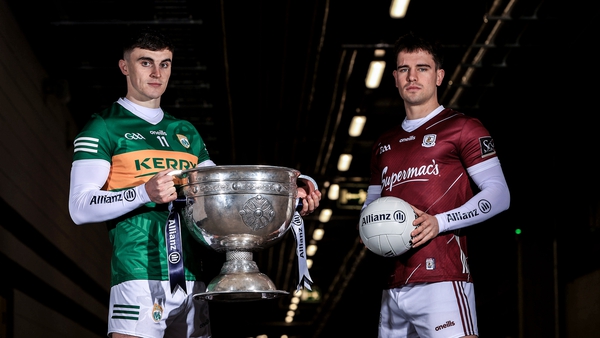 Seanie O'Shea and Sean Kelly at the announcement of Allianz's new sponsorship of the GAA All-Ireland senior football championship