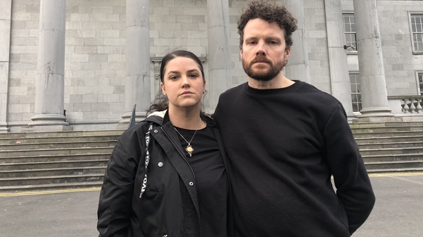 Amy and Vincent Wall pictured outside court today