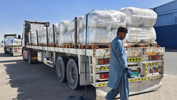 The airlift left the UN's Humanitarian Response Depot in Dubai this afternoon (Pic: Department of Foreign Affairs)