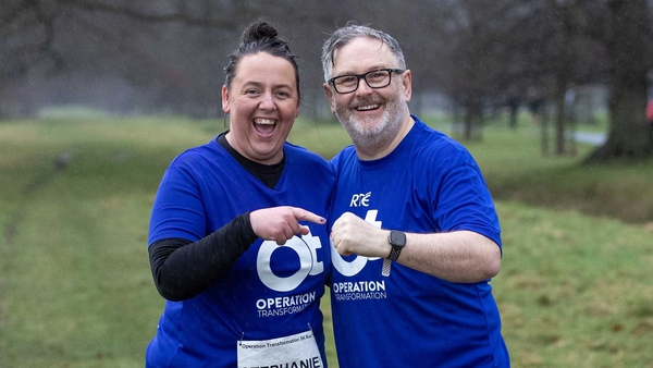 Leader Stephanie Bowden and Dr Eddie Murphy at the OT 5k in the Phoenix Park