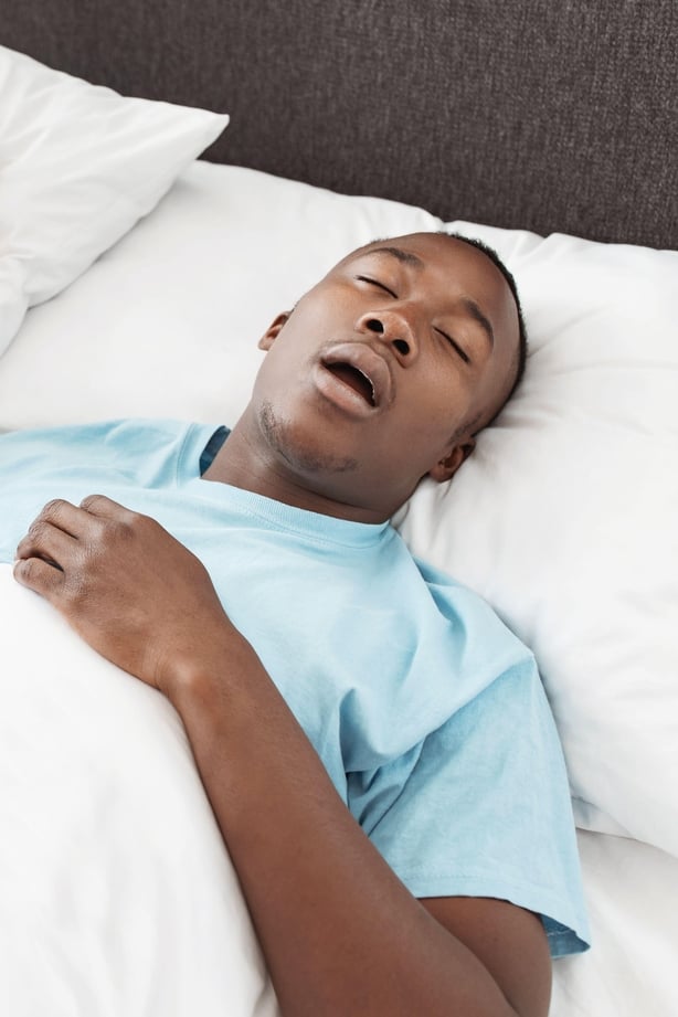 man snoring