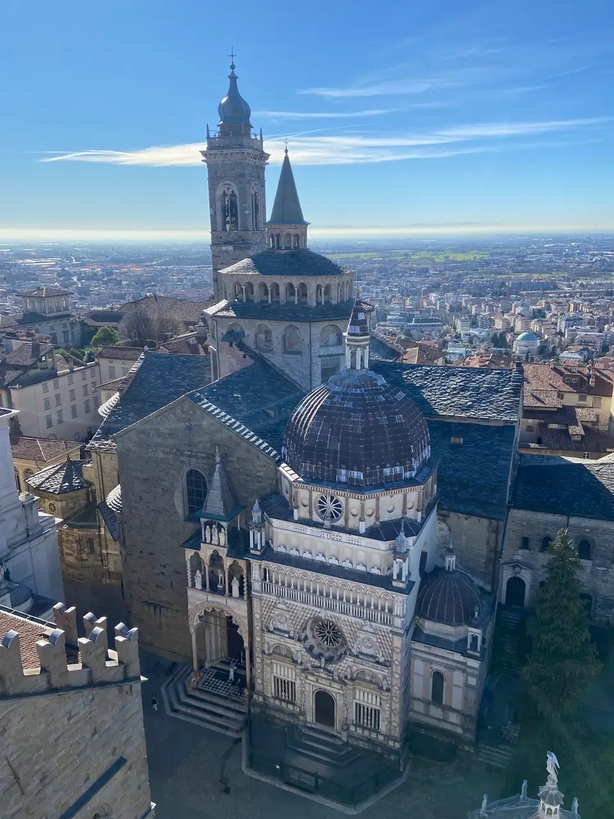 Bergamo's old town and the Basilica of Santa Maria Maggiore (Sean Coyte/PA)