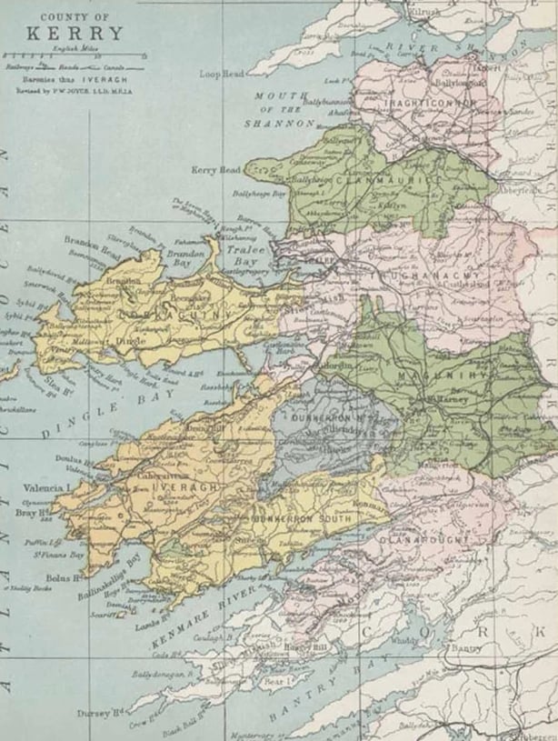 Map of Co. Kerry from Atlas and Cyclopedia of Ireland, 1900 Photo: Library Ireland