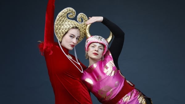 Performers Millie Dempsey and Sophie Hogan at the St. Patrick's Festival launch