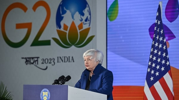 Janet Yellen is joining other finance ministers and heads of central banks from the Group of 20 nations tomorrow for a meeting at a resort near the tech hub of Bengaluru in India