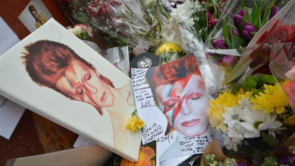 Tributes at the Southbank Centre in January 2016 following news of David Bowie's death