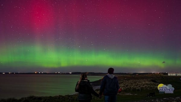 The aurora as seen from Co Sligo (Pics:Kenneth McDonagh/Donegal Weather Channel)