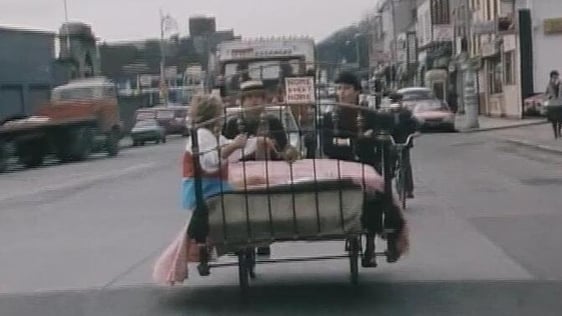 Fran Dempsey, Mike Murphy & Twink, Dublin city centre (1983)