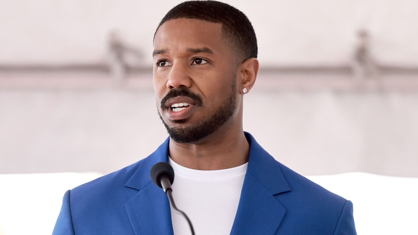 Michael B Jordan at the unveiling of his Hollywood Walk Of Fame star