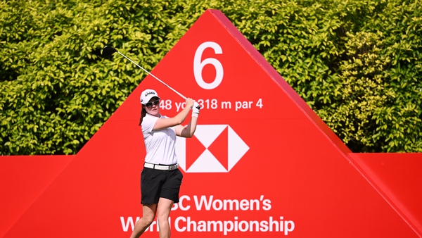 Leona Maguire tees off at the sixth