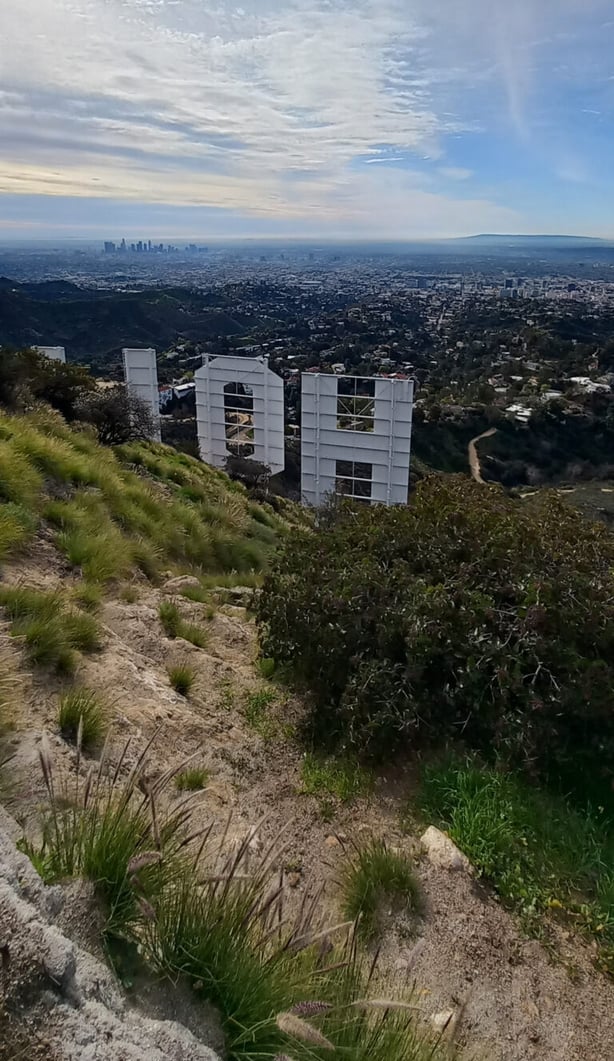 The view from behind the Hollywood sign (Katie Wright/PA)