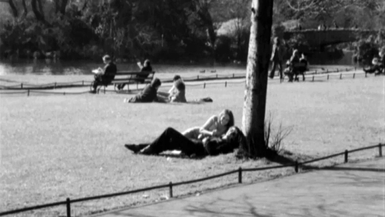 Sunbathers in St Stephen's Green in Dublin, 1973.