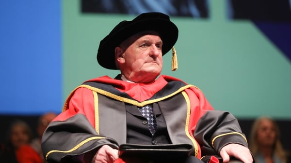 Former Taoiseach Bertie Ahern in the Helix Theatre, DCU receiving an honorary doctorate (Pic: RollingNews)