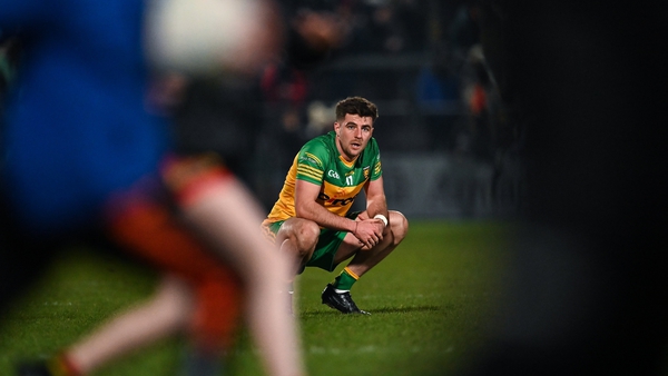 Dáire Ó Baoill reacts after Donegal's defeat to Derry
