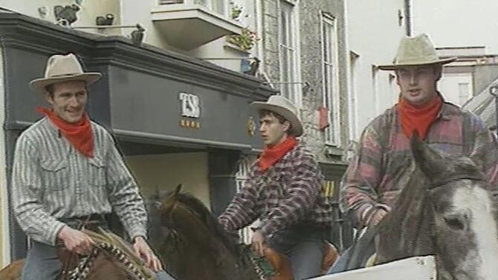 Cowboys in St Patrick's Day parade, Ennis (1993)