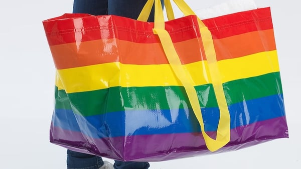 'Ikea Ireland affirmed their commitment for LGBT+ inclusion by donating 100% of the profits from their STORSTOMMA rainbow bags to LGBT+ charities and initiatives'. Photo: Ikea