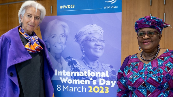 ECB President Christine Lagarde and Director General of the World Trade Organisation Ngozi Okonjo-Iweala
