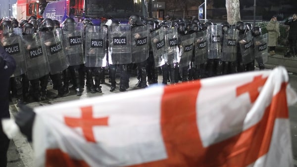 Protests and riot police clashed in Georgia's capital Tiblisi in recent weeks