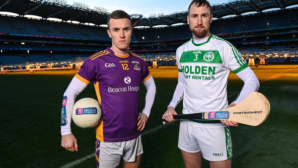 Shane Cunningham (L) and Joey Holden pictured before January's All-Ireland Hurling and Football Senior Club Championship Finals