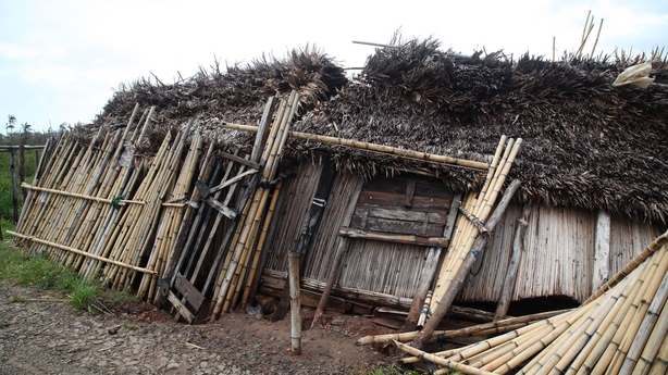 Houses collapsed in Madagascar after huge amounts of rain fall