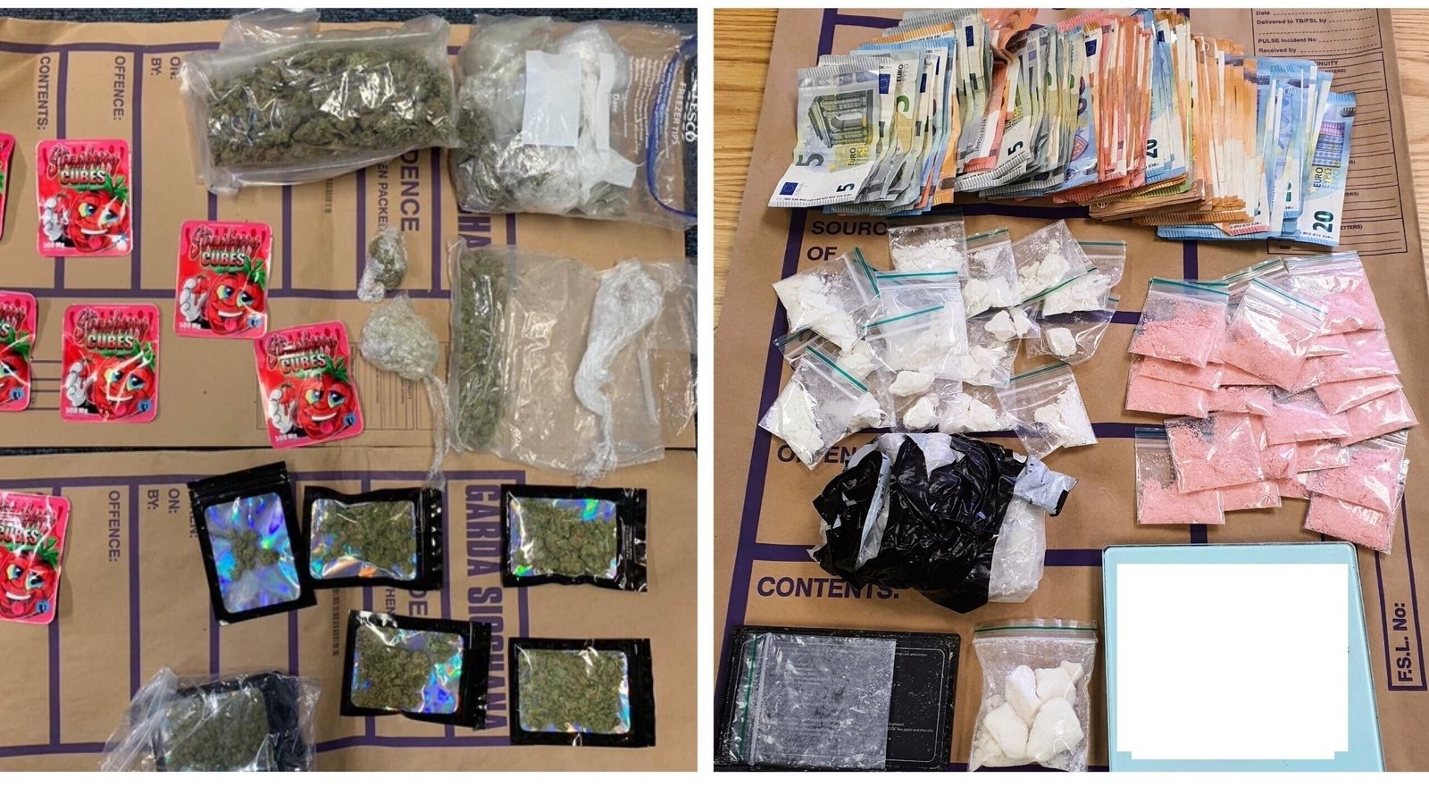 Drugs And Cash Seized By Gardaí In Wicklow