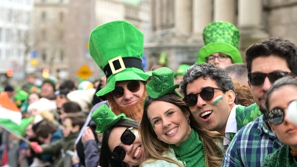 St Patrick's Day revellers in Dublin last year