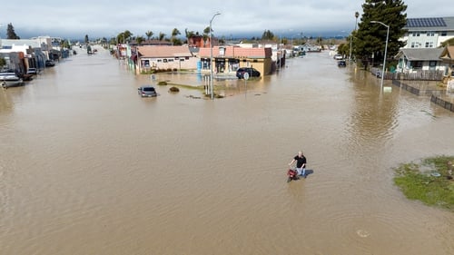 The Pajaro River burst its banks after massive rainfall