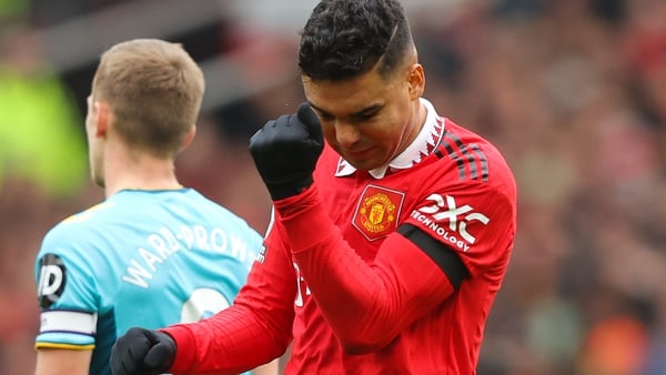 Casemiro was sent off for the second time in his Manchester United career