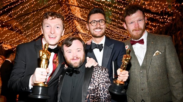 Ross White, James Martin, Tom Berkeley and Seamus O'Hara, winners of Best Short Live Action Film award for An Irish Goodbye