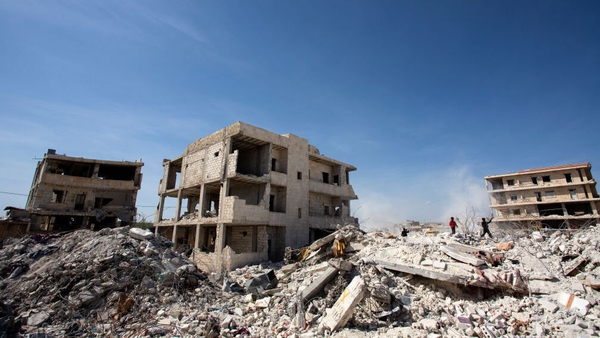 The town of Jindires in northern Syria is among the areas devastated by the earthquake