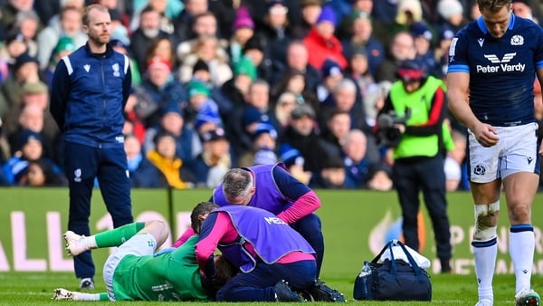 Garry Ringrose needed lengthy medical treatment before being removed