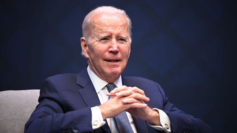 Joe Biden pictured during the summit in San Diego, California