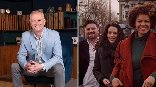 (L-R) Dáithí Ó Sé, Thomas Crosse, Sarah McInerney and Emer O'Neill will host the St Patrick's Day Parade live from Dublin on RTÉ One and the RTÉ Player