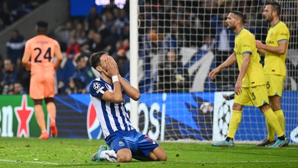 Marko Grujic of FC Porto reacts to a missed opportunity