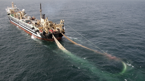 Margiris supertrawler is pictured fishing in the English Channel, off the coast of Brighton