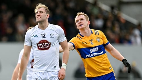 Kildare's Darragh Kirwan (L) and Pearse Lillis of Clare are facing into a crucial weekend