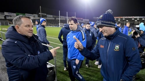 Davy Fitzgerald (R) and Liam Cahill have enjoyed good league starts with Waterford and Tipperary respectively