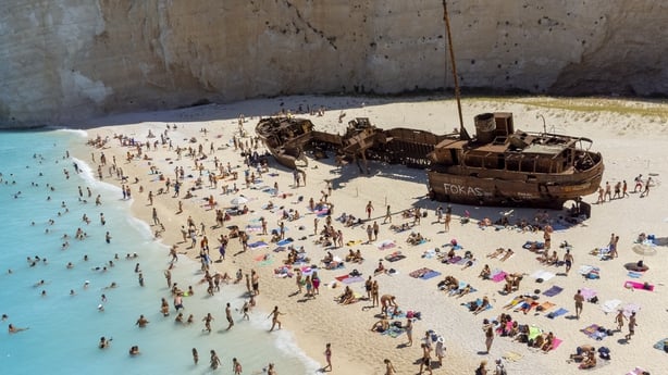 Greece shuts shipwreck beach over landslide fear