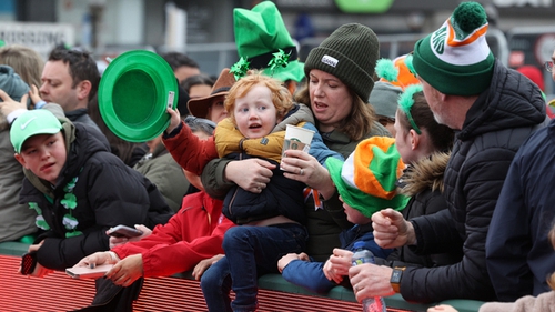 Three-year-old Will Whelan, from Marino in Dublin, dressed up to enjoy the Saint Patrick's Day parade in Dublin (Image: Rolling News)