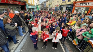 Silverware on show during the Ennis parade