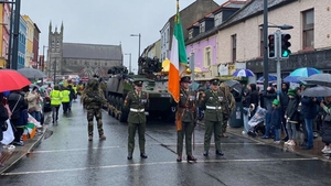 Military vehicles showcased during the Dundalk parade
