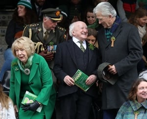 President Michael D Higgins with his wife Sabina and international guest of honour (and Dallas Television star!) Patrick Duffy enjoying the celebrations