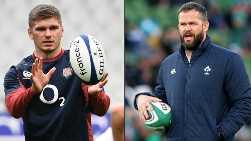 Owen Farrell (L) is aiming to shatter dad Andy's Grand Slam ambitions