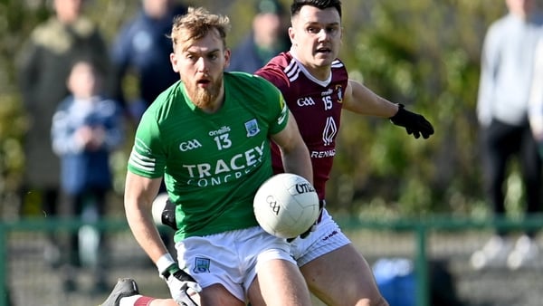 Fermanagh forward Ultan Kelm is tracked by David Lynch of Westmeath