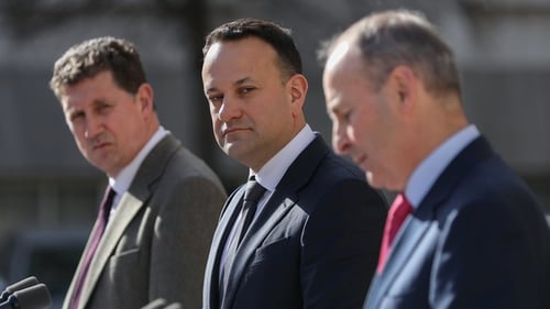 The three party leaders met the ministers for finance and public expenditure (File image: RollingNews.ie)